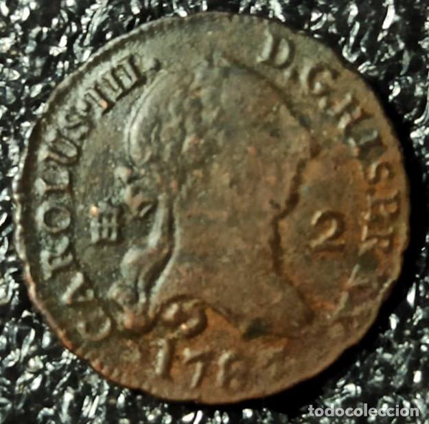Monedas de Espa&ntilde;a: Carlos III &ndash; 2 Maraved&iacute;s 1788/7 &bull; Segovia Lote 9578