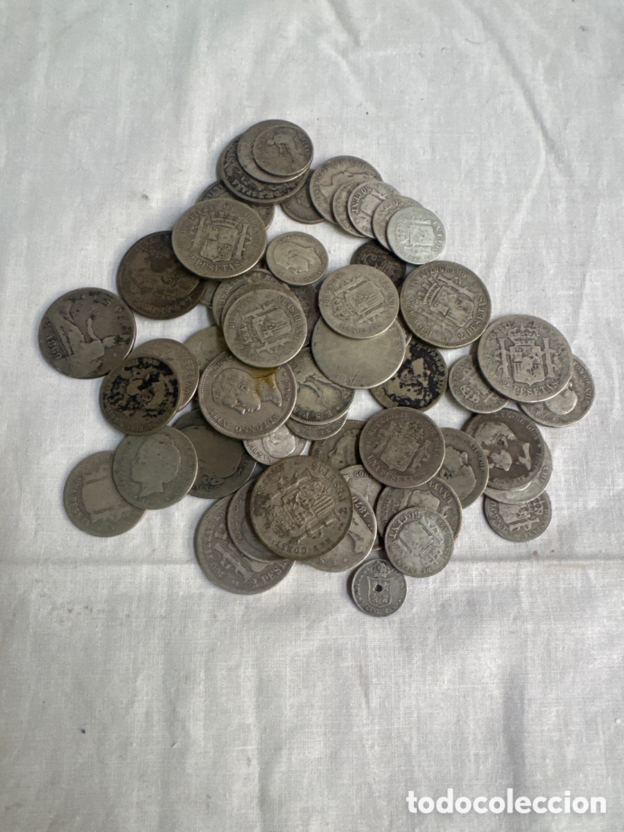 Coins of Spain: Lote de 310 gr en monedas de plata espa&ntilde;olas