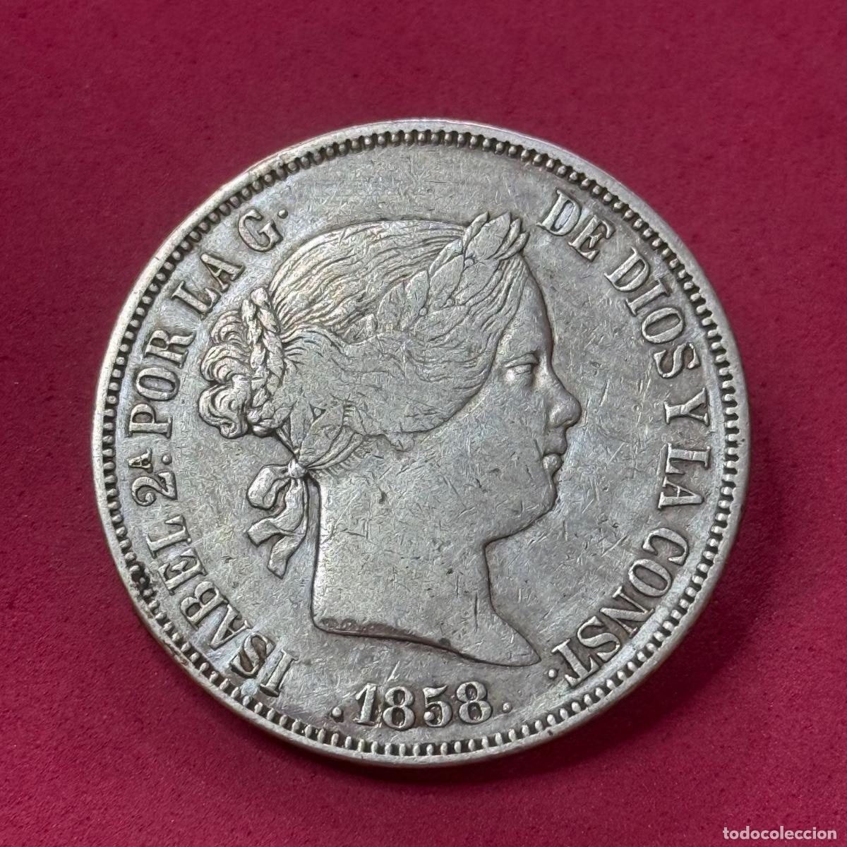 Monedas de Espa&ntilde;a: ISABEL II - 20 Reales - 1858 - Madrid