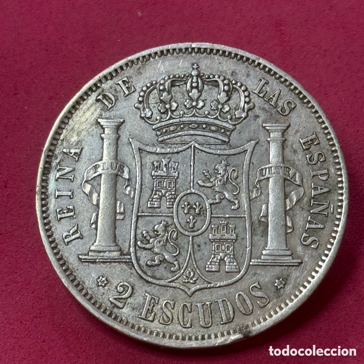 Monedas de Espa&ntilde;a: ISABEL II - 2 Escudos - 1868 - Foto 2