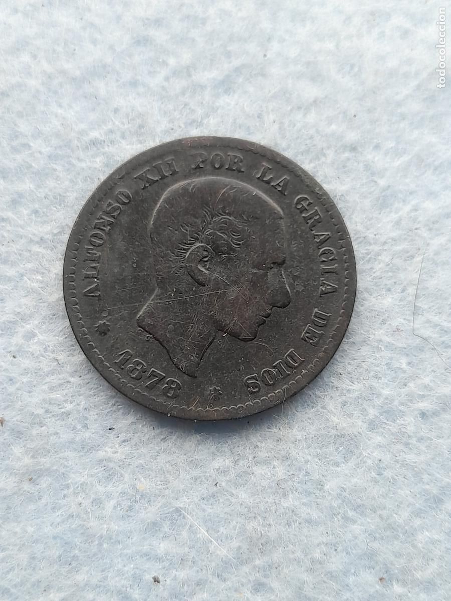 Monedas de Espa&ntilde;a: Alfonso XII. 5 C&eacute;ntimos. A&ntilde;o 1878. - Foto 1