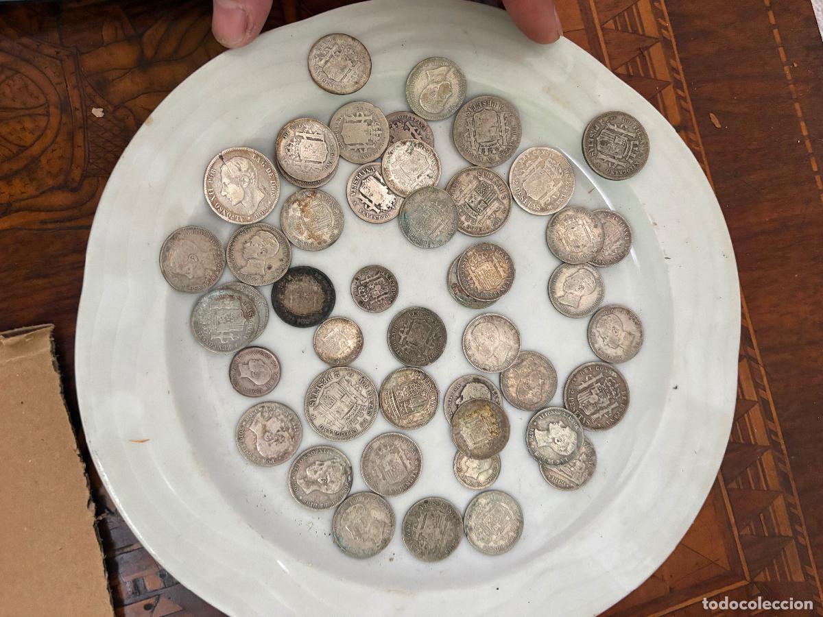 Monedas de Espa&ntilde;a: Lote de monedas de plata de diferentes &eacute;pocas antiguas