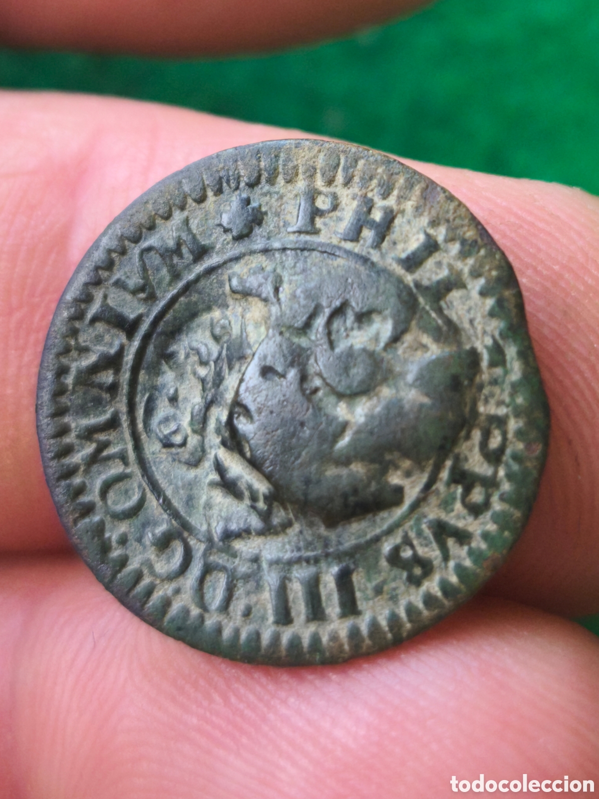 Monedas de Espa&ntilde;a: Felipe III 2 MARAVEDIS resello MD Madrid