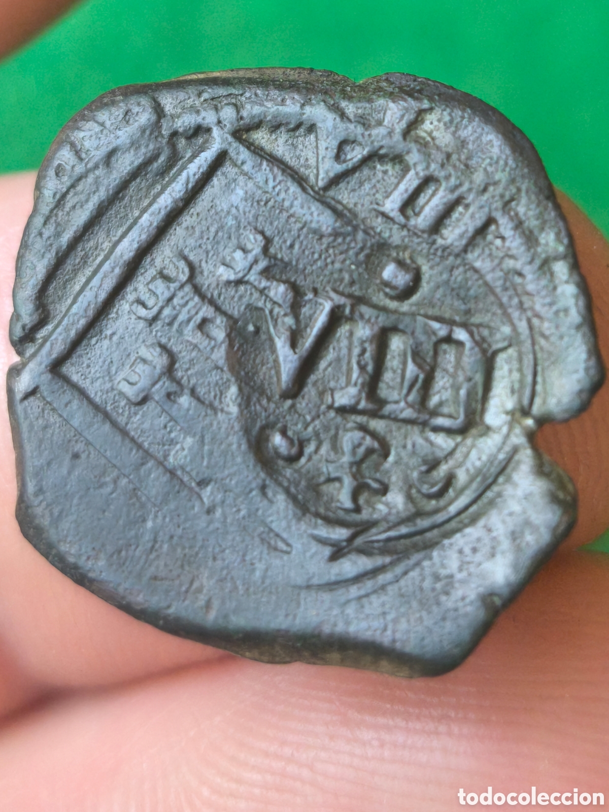 Monedas de Espa&ntilde;a: Felipe IV 8 maravedis SEGOVIA resello Toledo