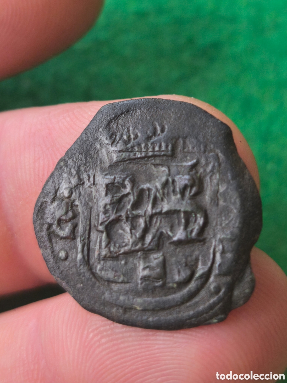 Monedas de Espa&ntilde;a: Felipe IV 8 maravedis varios resellos Valladolid escudete
