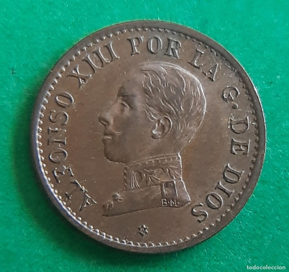 Moedas de Espanha: (ESPA&Ntilde;A)(1912*2 PC V) 1 C&Eacute;NTIMOS ALFONSO XIII