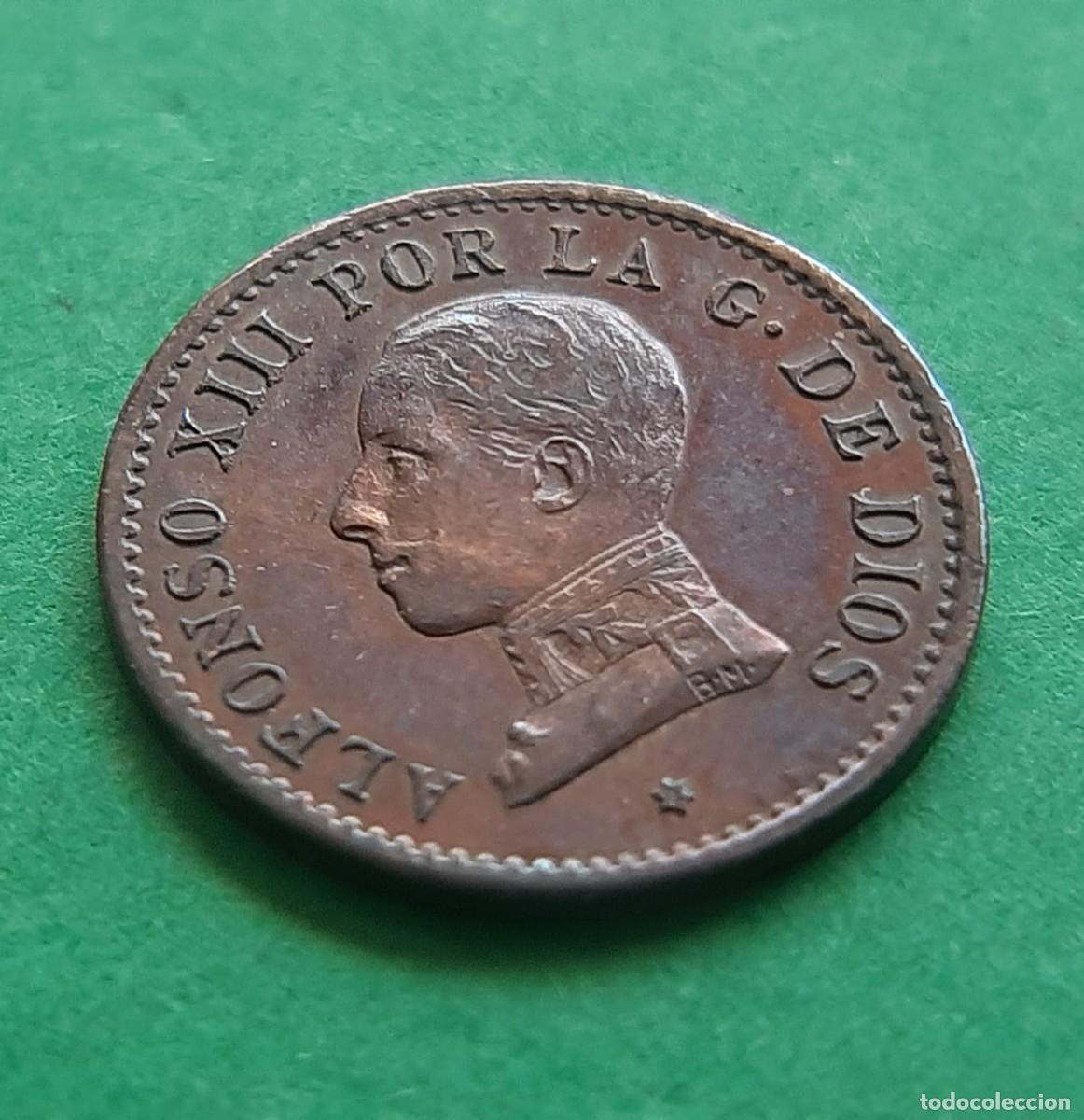 Monedas de Espa&ntilde;a: (ESPA&Ntilde;A)(1912* 2 PC V) 1 C&Eacute;NTIMO ALFONSO XIII - Foto 2