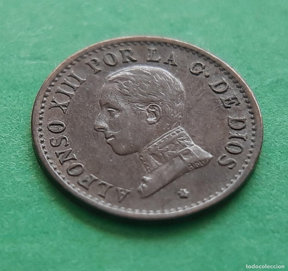 Monedas de Espa&ntilde;a: (ESPA&Ntilde;A)(1912* 2 PC V) 1 C&Eacute;NTIMO ALFONSO XIII - Foto 2