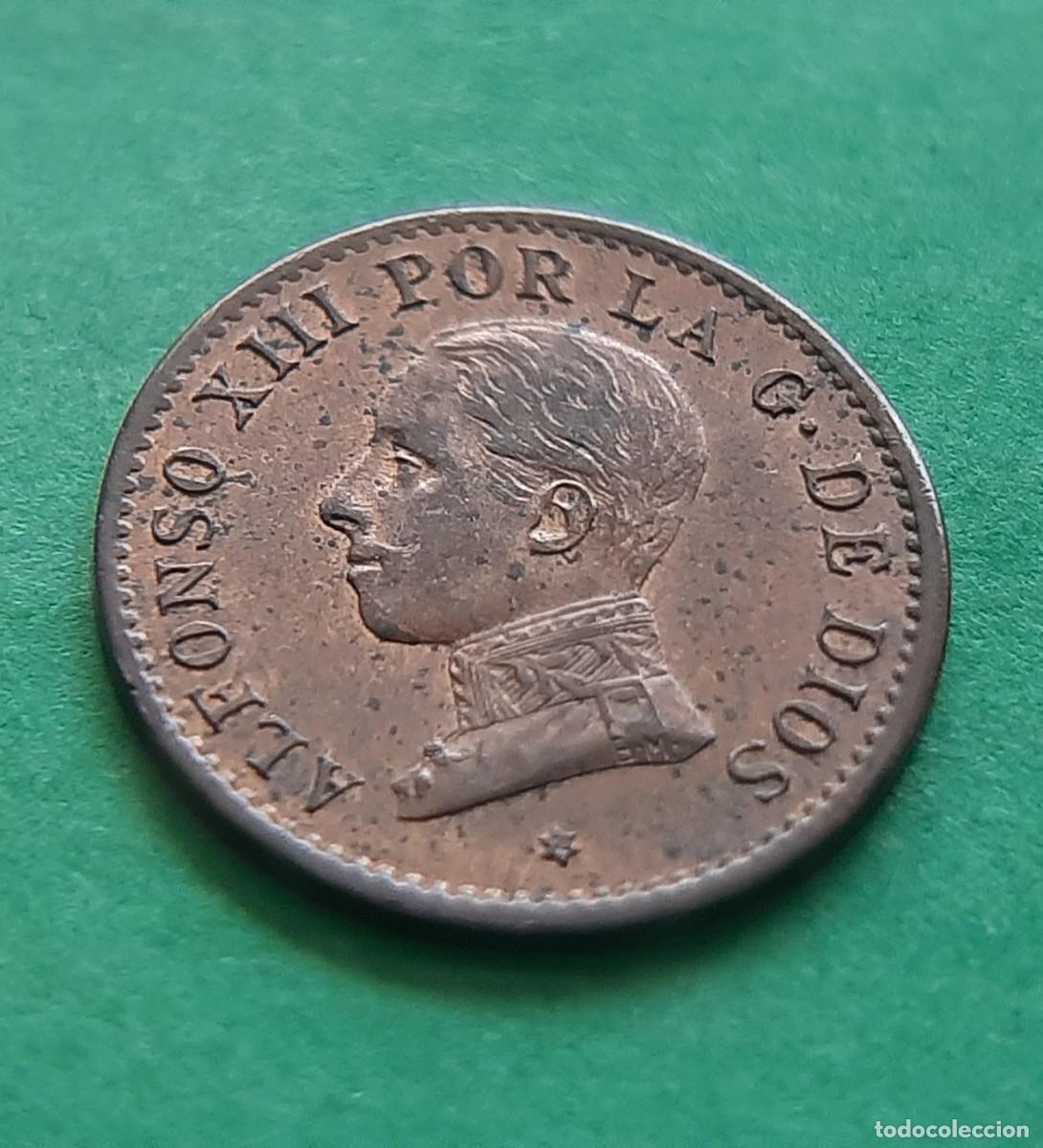 Monedas de Espa&ntilde;a: (ESPA&Ntilde;A)(1912* 2 PC V) 1 C&Eacute;NTIMO ALFONSO XIII - Foto 2