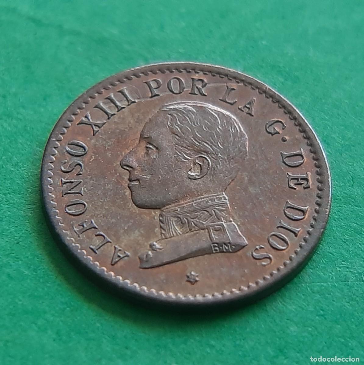 Monedas de Espa&ntilde;a: (ESPA&Ntilde;A)(1912* 2 PC V) 1 C&Eacute;NTIMO ALFONSO XIII - Foto 2