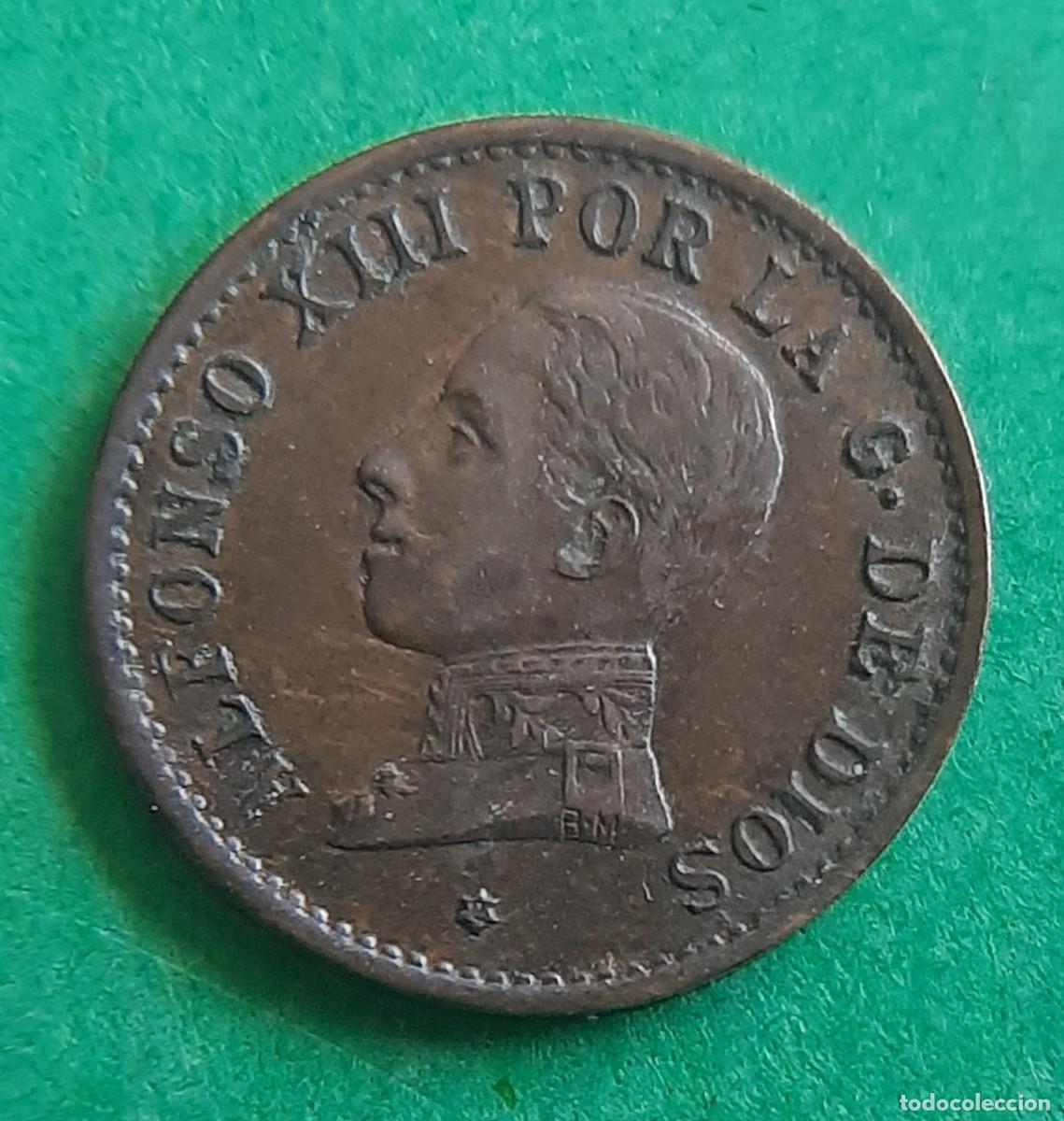 Monete da Spagna: (ESPA&Ntilde;A)(1912* 2 PC V) 1 C&Eacute;NTIMO ALFONSO XIII