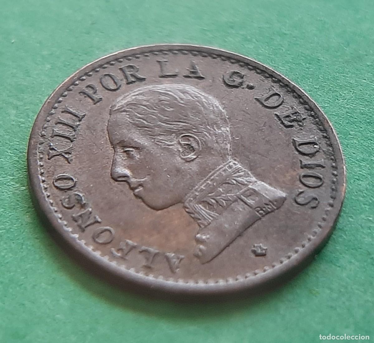 Monedas de Espa&ntilde;a: (ESPA&Ntilde;A)(1912* 2 PC V) 1 C&Eacute;NTIMO ALFONSO XIII - Foto 2