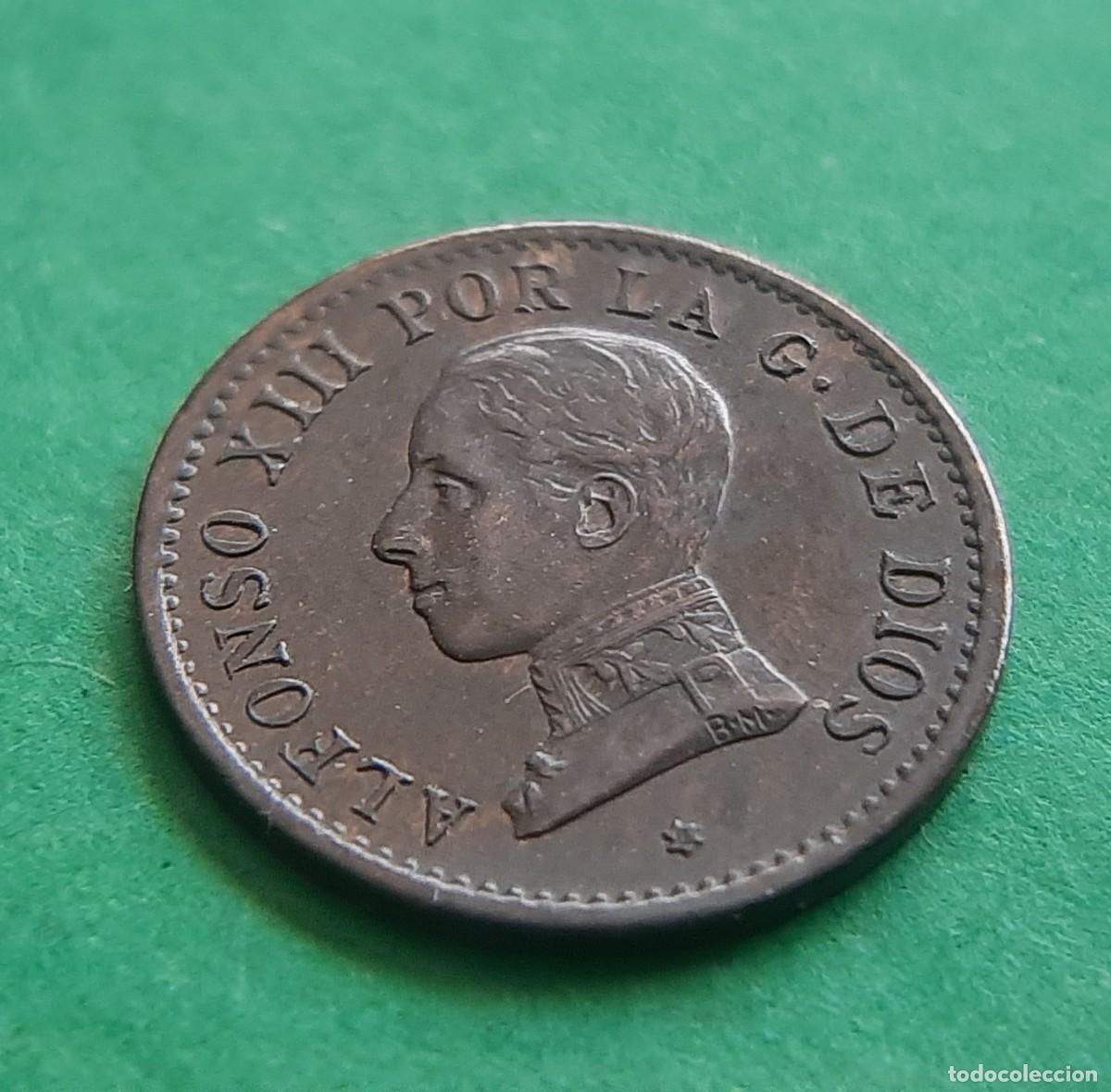 Monedas de Espa&ntilde;a: (ESPA&Ntilde;A)(1912* 2 PC V) 1 C&Eacute;NTIMO ALFONSO XIII - Foto 2