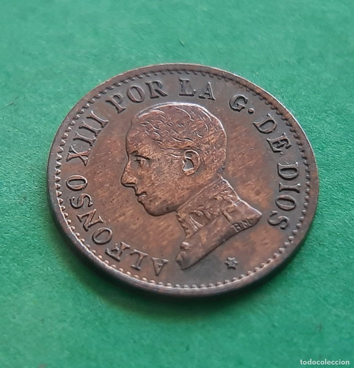 Monedas de Espa&ntilde;a: (ESPA&Ntilde;A)(1912* 2 PC V) 1 C&Eacute;NTIMO ALFONSO XIII - Foto 2