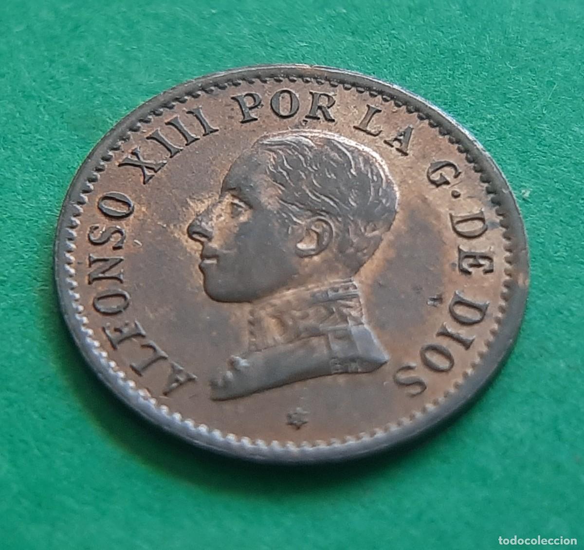 Monedas de Espa&ntilde;a: (ESPA&Ntilde;A)(1912* 2 PC V) 1 C&Eacute;NTIMO ALFONSO XIII - Foto 2