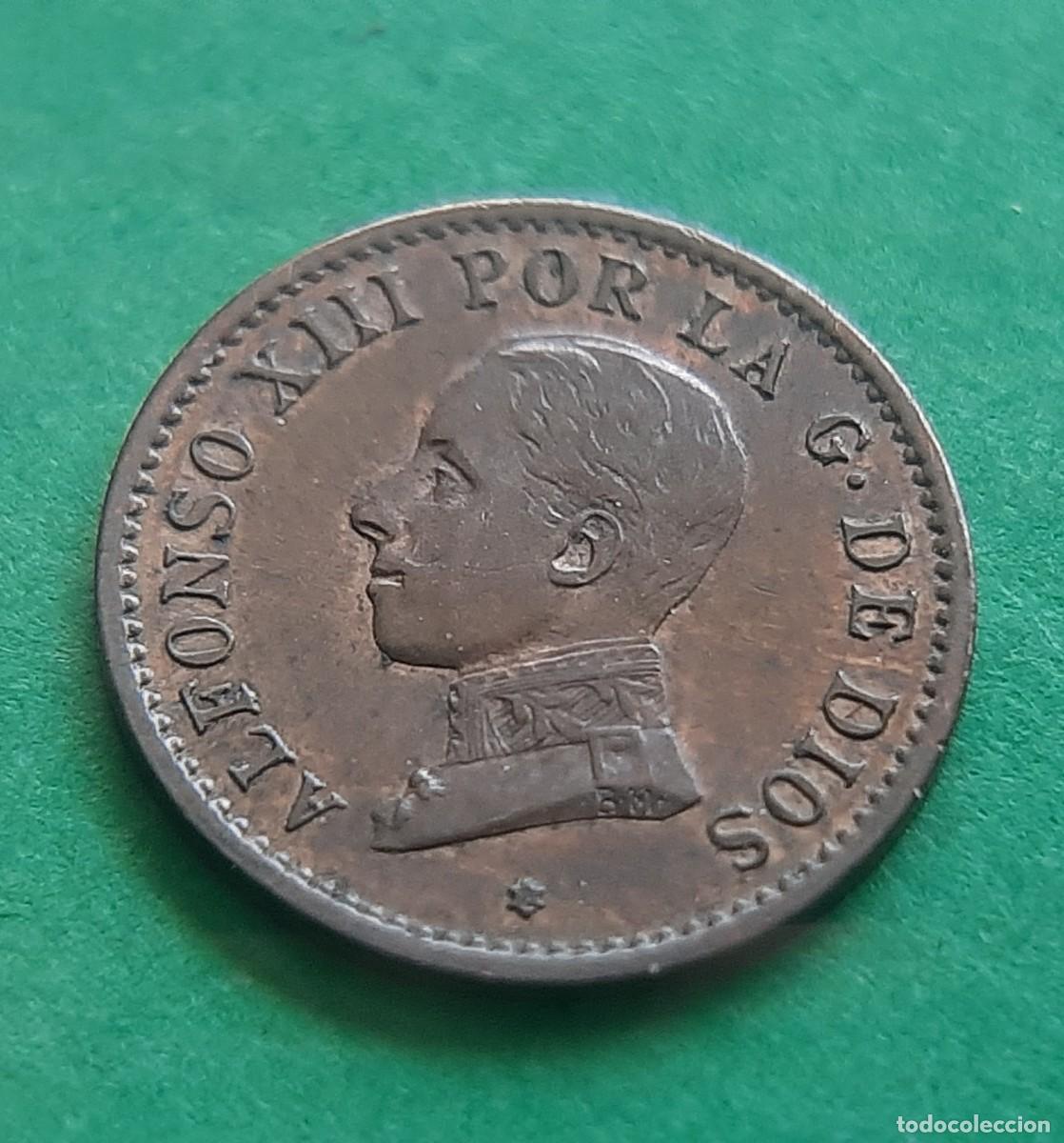 Monedas de Espa&ntilde;a: (ESPA&Ntilde;A)(1912* 2 PC V) 1 C&Eacute;NTIMO ALFONSO XIII - Foto 2