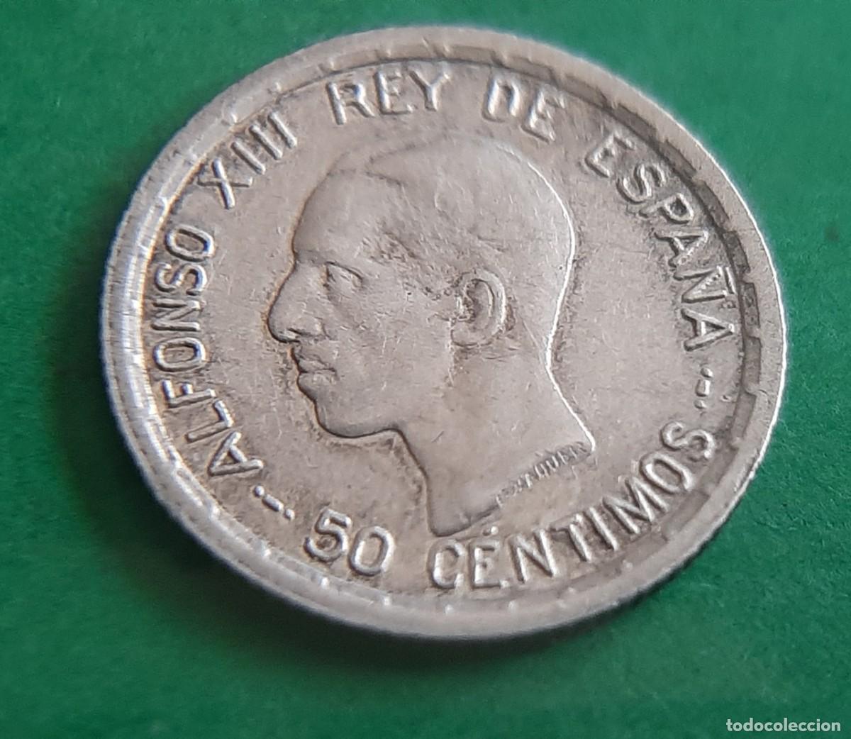 Monedas de Espa&ntilde;a: (ALFONSO XIII)(PLATA)(1926 PC S) 50 C&Eacute;NTIMOS - Foto 2