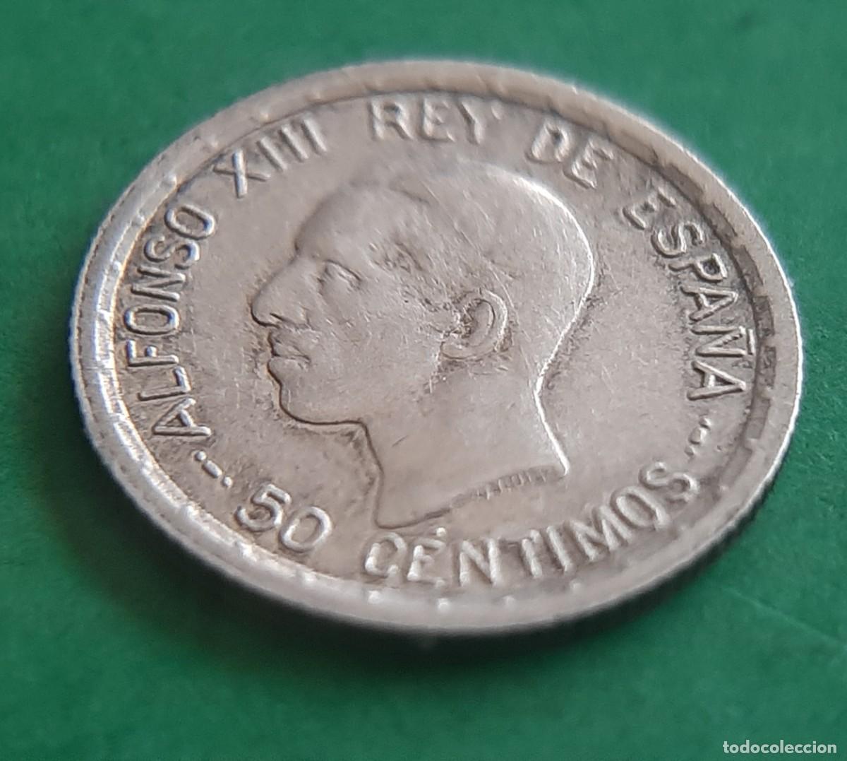 Monedas de Espa&ntilde;a: (ALFONSO XIII)(PLATA)(1926 PC S) 50 C&Eacute;NTIMOS - Foto 6
