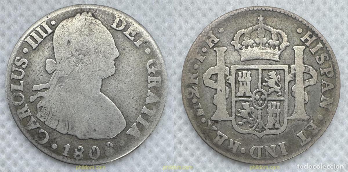 Monedas de Espa&ntilde;a: 5165 ESPA&Ntilde;A 1808 CARLOS IV 2 REALES 1808 M&Eacute;XICO TH