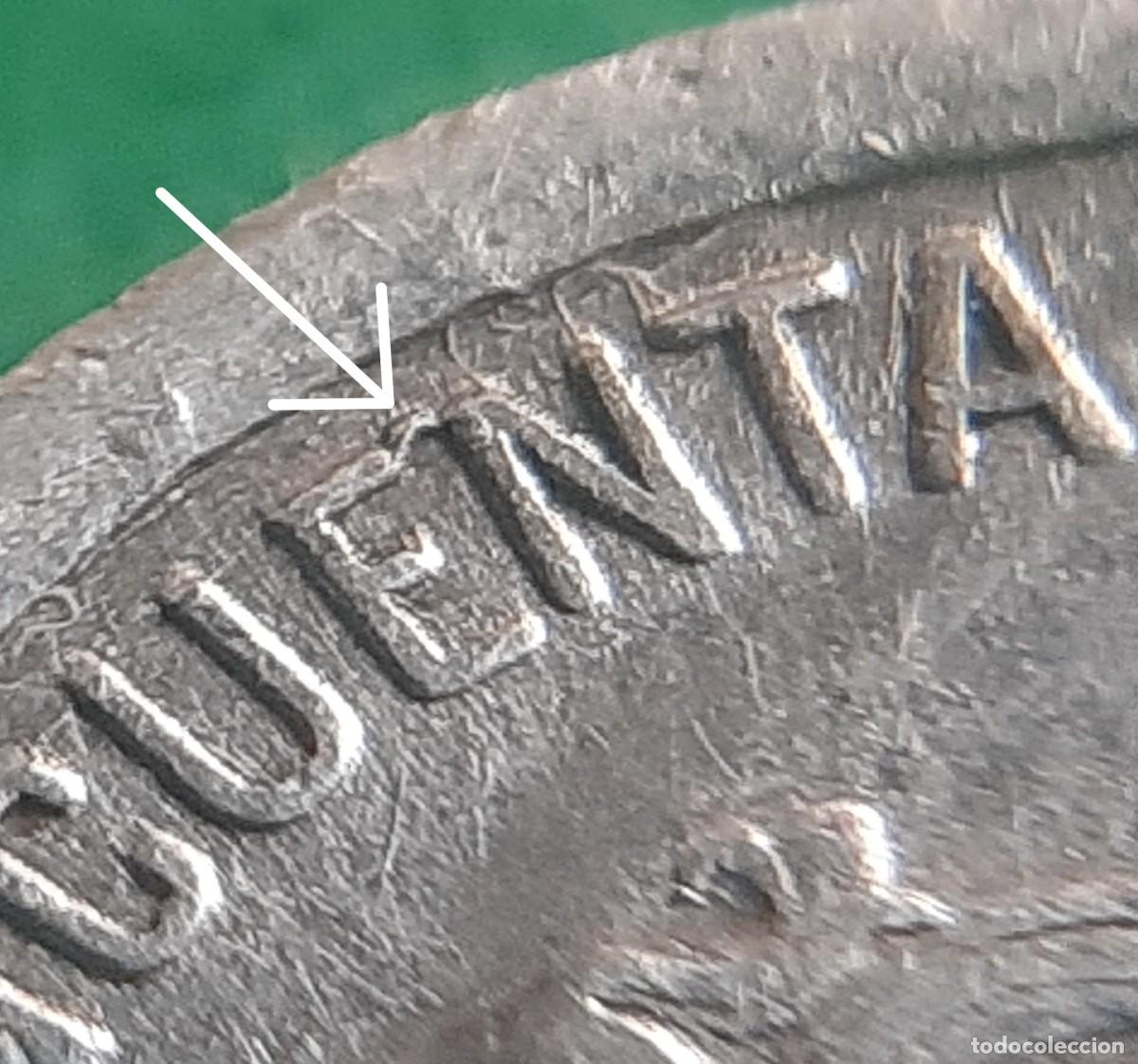 Monedas de Espa&ntilde;a: (ALFONSO XIII-ERROR)(PLATA)(1926 PC S) 50 C&Eacute;NTIMOS - Foto 12