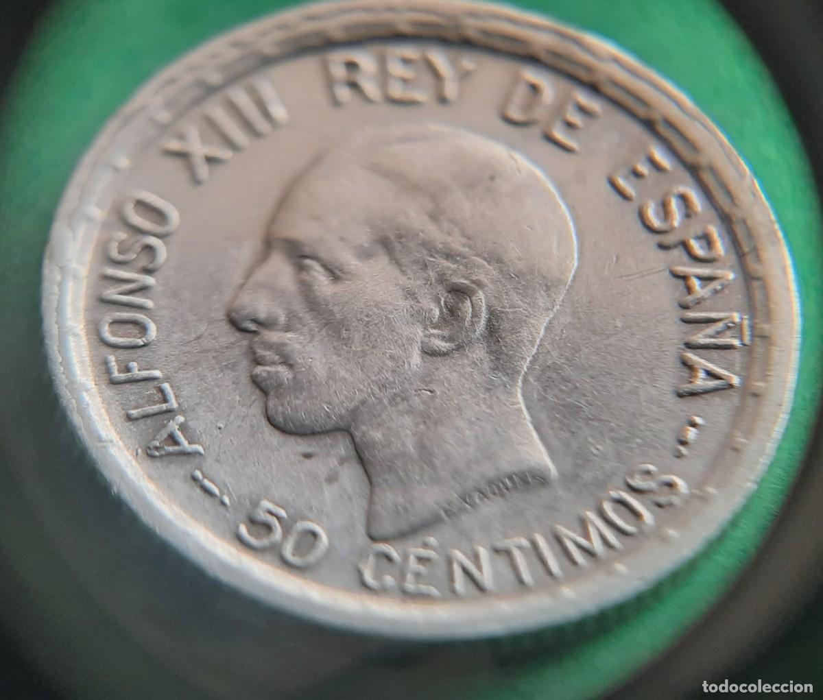 Monedas de Espa&ntilde;a: (ALFONSO XIII-ERROR)(PLATA)(1926 PC S) 50 C&Eacute;NTIMOS - Foto 14