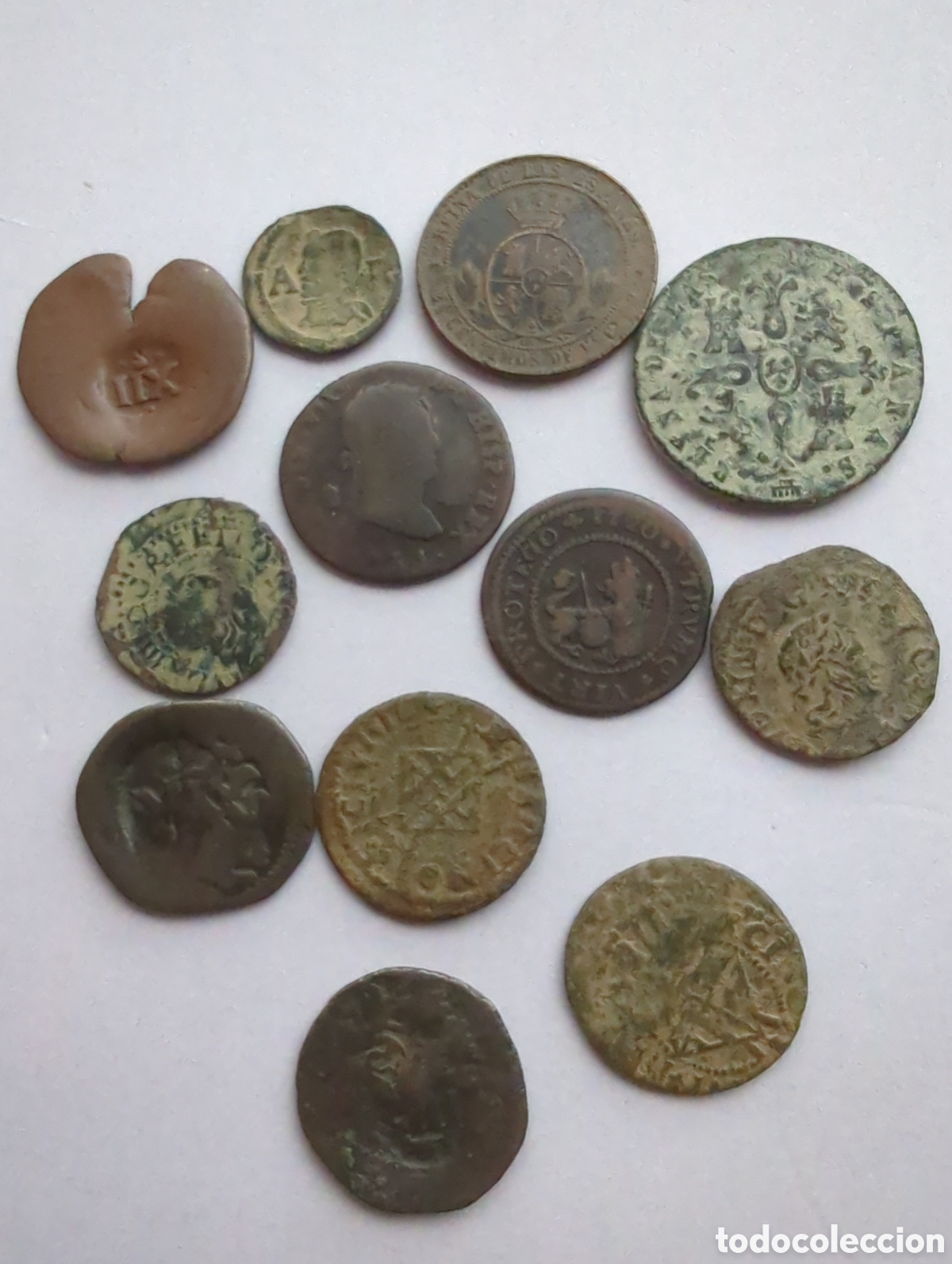 Monedas de Espa&ntilde;a: Lote monedas espa&ntilde;olas Siglo XVII-XIX