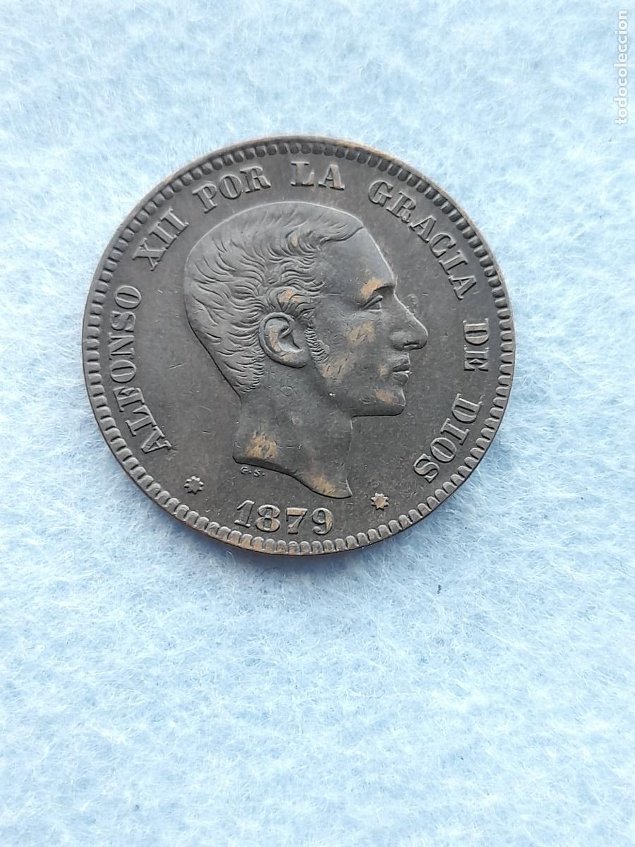 Monedas de Espa&ntilde;a: Alfonso XII. 10 C&eacute;ntimos. A&ntilde;o 1879. - Foto 1