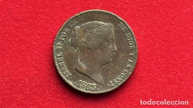 Monedas de Espa&ntilde;a: Isabel II , 25 centimos de reali, Segovia 1863 , AC 196, MBC