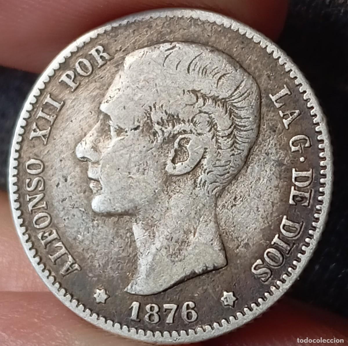 Monedas de Espa&ntilde;a: Alfonso XII 1 peseta 1876 18*76*