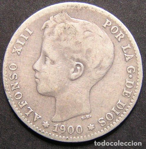 Monedas de Espa&ntilde;a: ALFONSO XIII - 1 PESETA DE PLATA 1900
