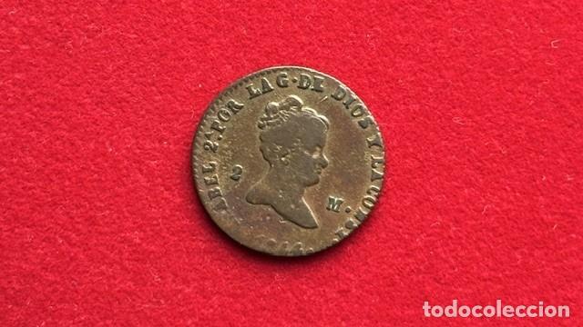 Monedas de Espa&ntilde;a: Isabel II , 2 maravedis, Segovia 1844, AC 56