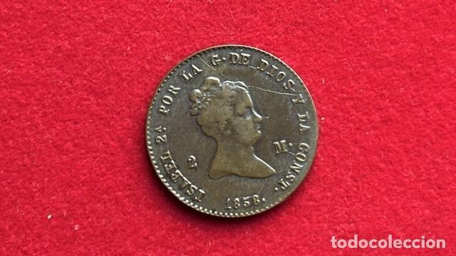 Monedas de Espa&ntilde;a: Isabel II , 2 maravedis, Barcelona 1858, AC 37 MBC +