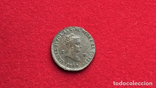 Monedas de Espa&ntilde;a: Isabel II , 2 maravedis, Segovia 1840, AC 51 MBC