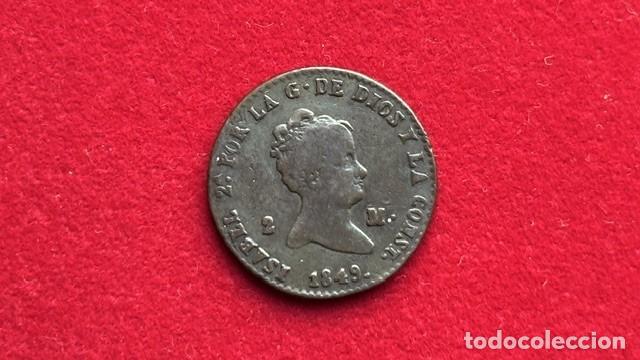 Monedas de Espa&ntilde;a: Isabel II , 2 maravedis, Segovia 1849, AC 61 MBC -