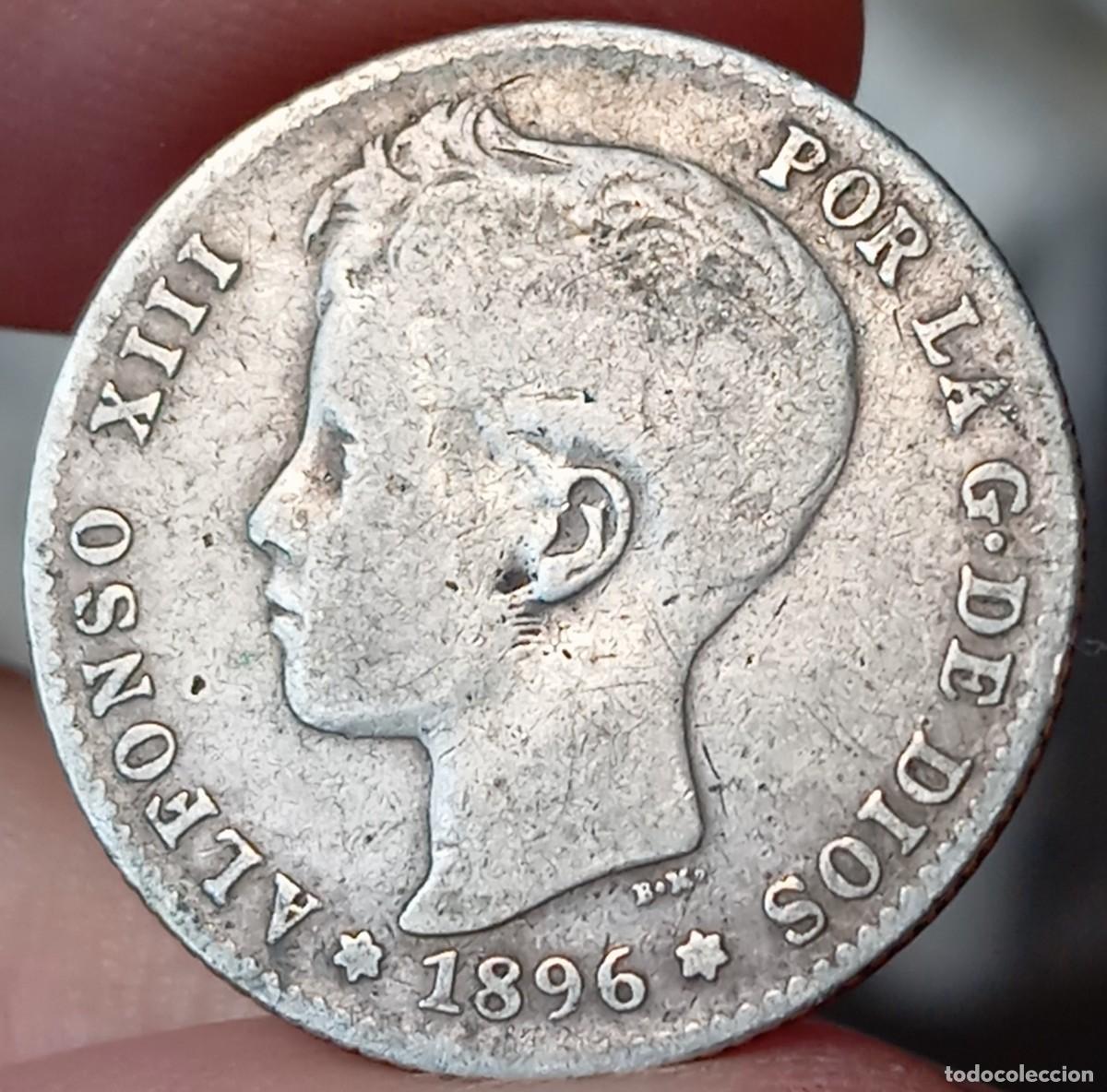 Monedas de Espa&ntilde;a: Alfonso XIII 1 peseta 1896