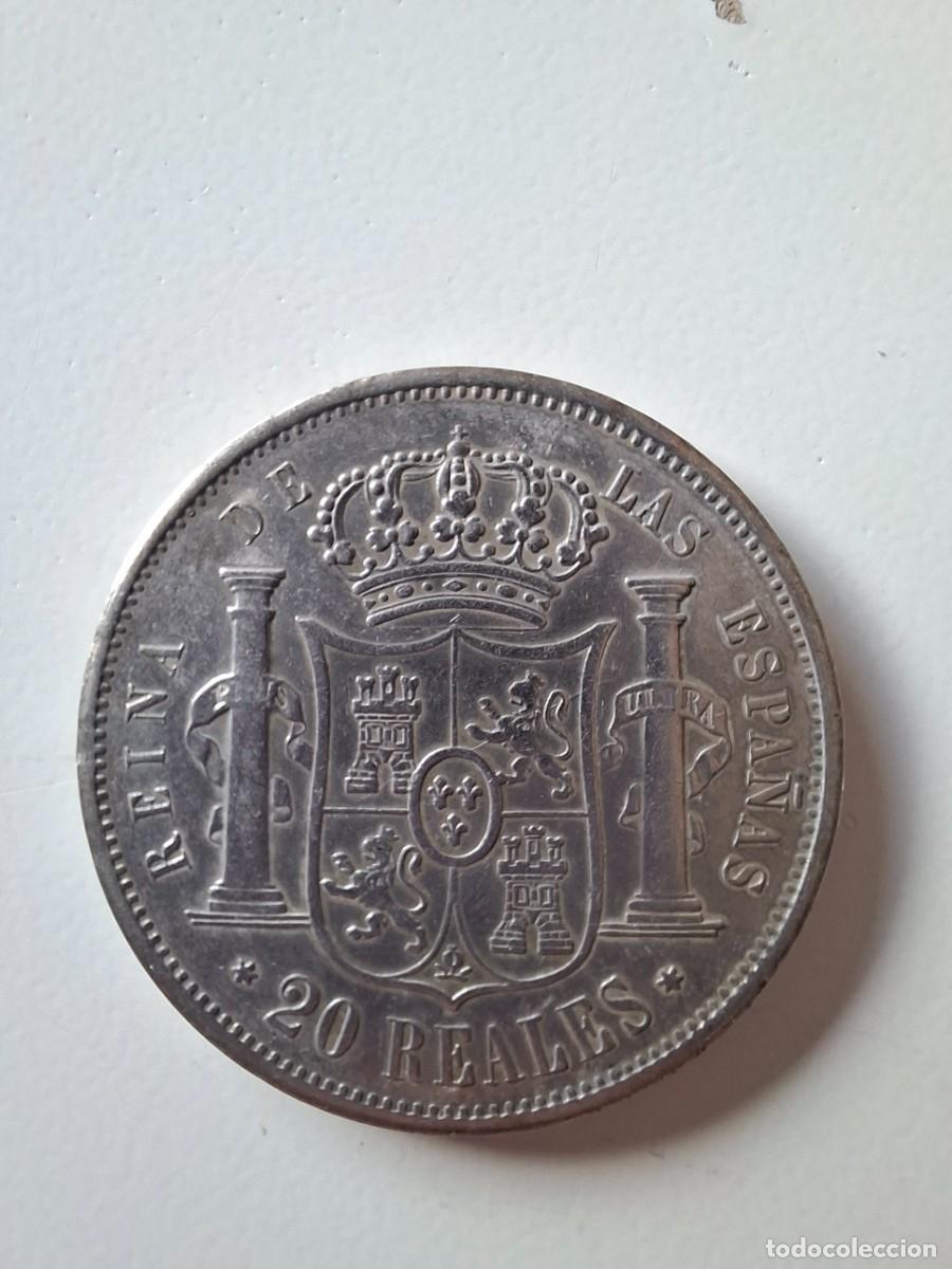 Monedas de Espa&ntilde;a: Moneda de 20 Reales Isabel II 1855 Plata Madrid