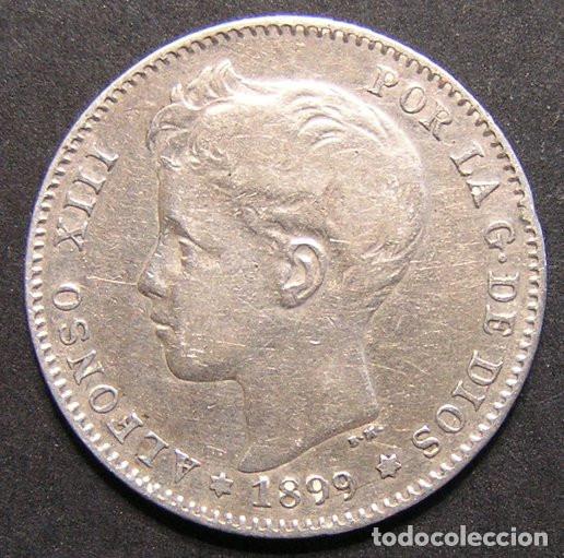 Monedas de Espa&ntilde;a: ALFONSO XIII - 1 PESETA DE PLATA 1899