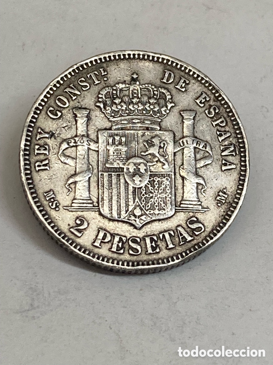 Monedas de Espa&ntilde;a: Moneda de plata 2 pesetas 1881
