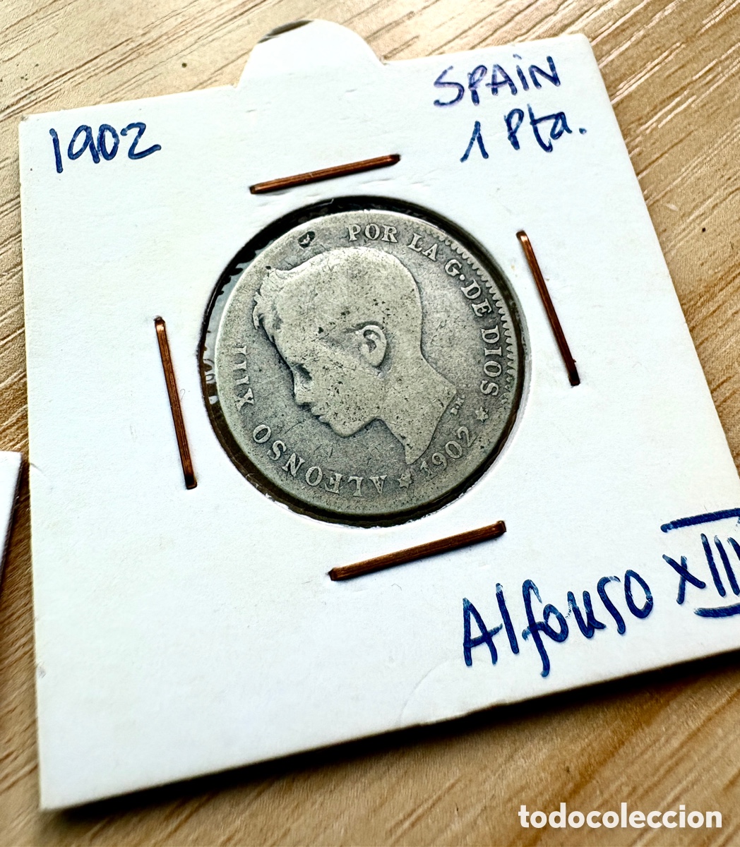 Monedas de Espa&ntilde;a: 1 PESETA 1902 ALFONSO XIII PLATA &ndash; ORIGINAL