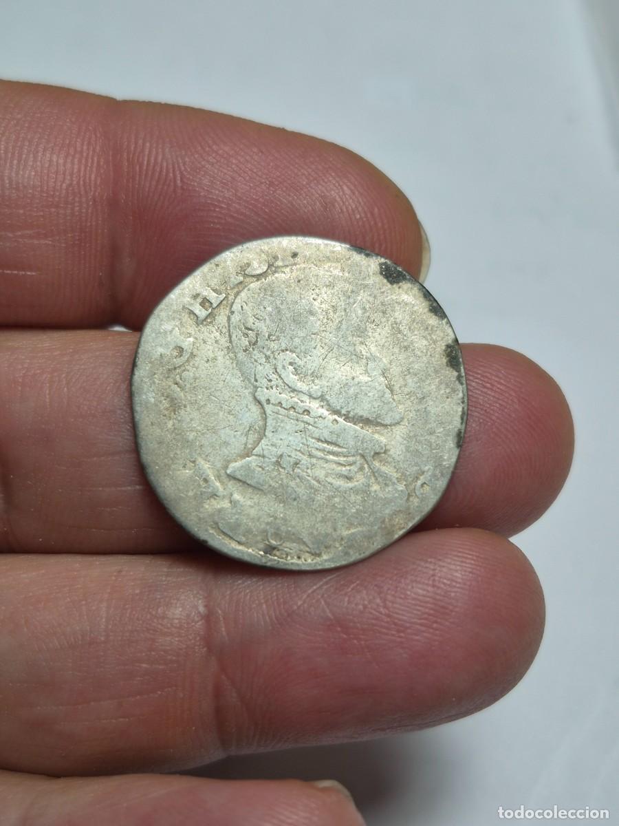 Monedas de Espa&ntilde;a: NT/ IMPERIO ESPA&Ntilde;OL FELIPE II 1/5 ESCUDO PARECE AMBERES 156?? 5,34 GRS (E854)