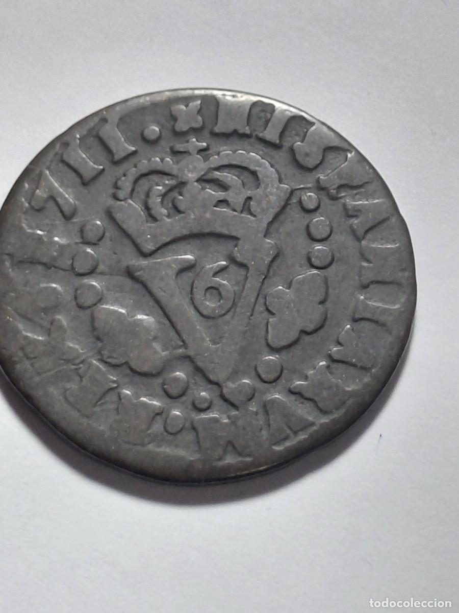 Monedas de Espa&ntilde;a: REINO DE VALENCIA - 1 SEISENO 1711 KM248