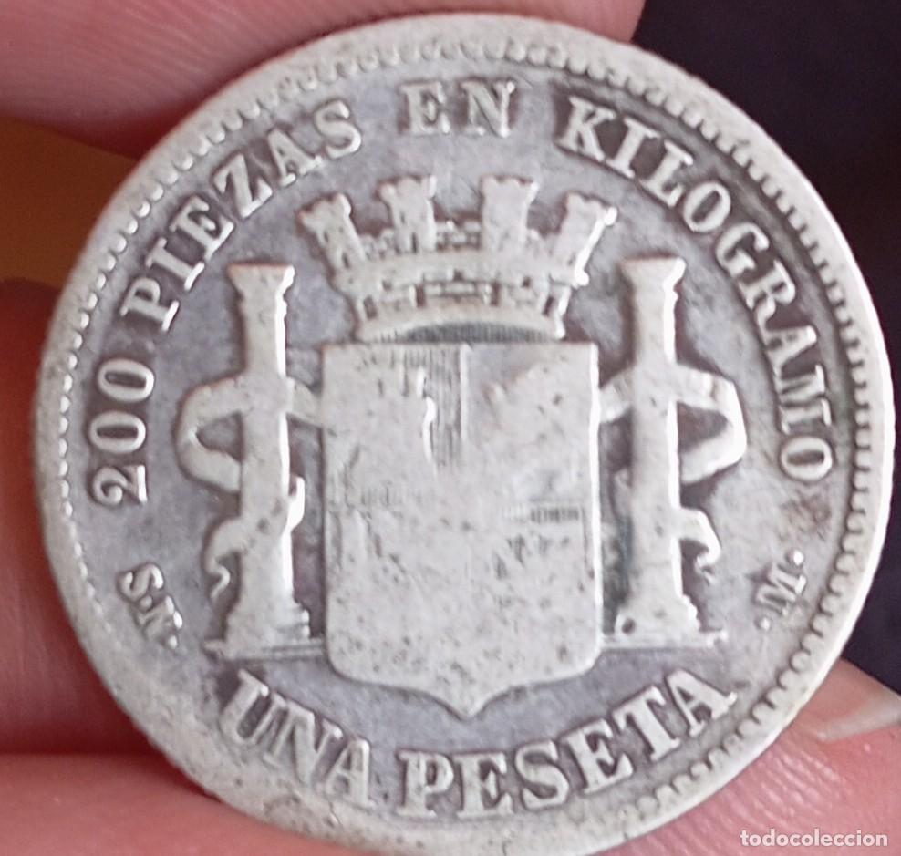 Monedas de Espa&ntilde;a: Espa&ntilde;a 1 peseta 1869 - Foto 2