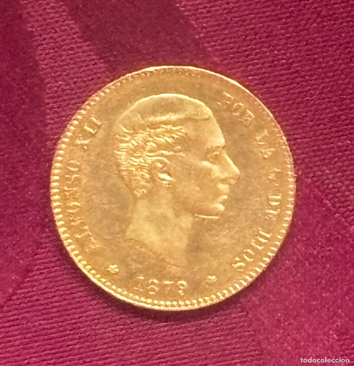 Monedas de Espa&ntilde;a: 25 pesetas de oro 1879 Alfonso XII