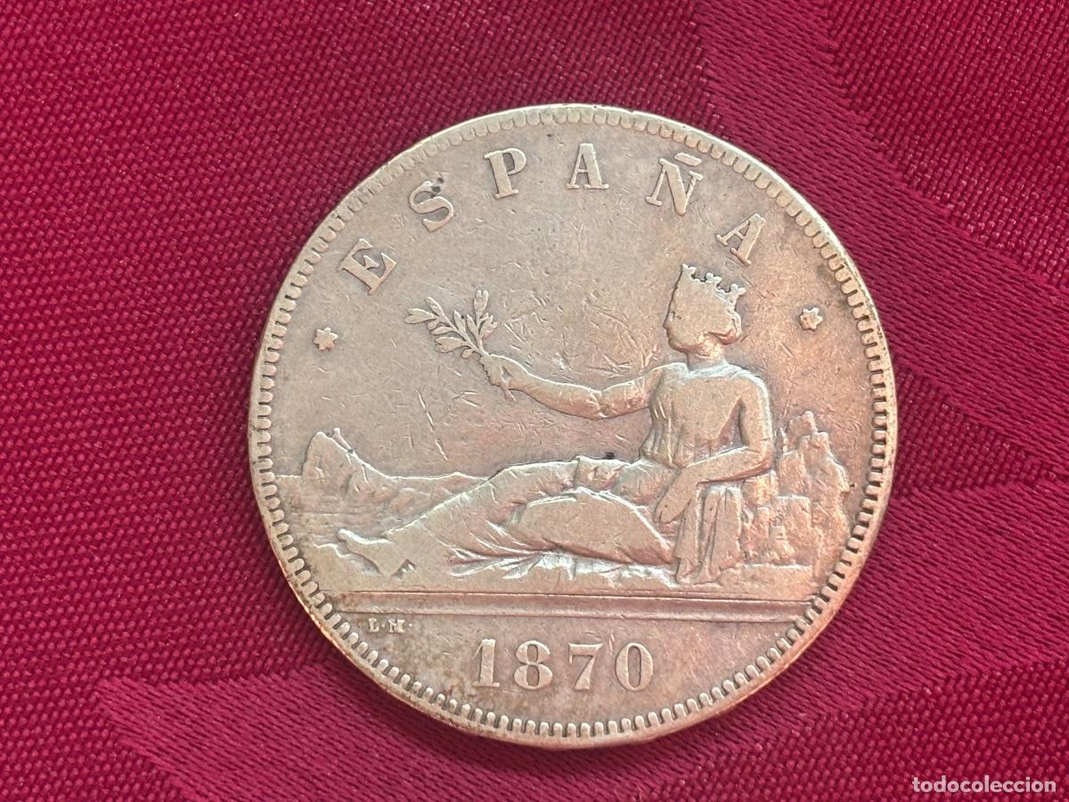 Monedas de Espa&ntilde;a: Moneda de 5 pesetas 1870 - Foto 1