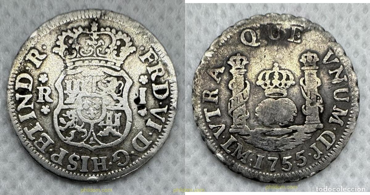 Monedas de Espa&ntilde;a: 5118 ESPA&Ntilde;A 1755 FERNANDO VI 1 REAL 1755 LIMA JD
