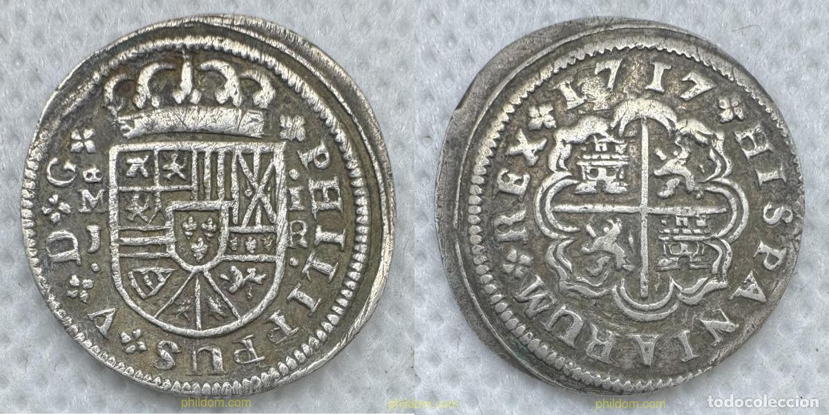 Monedas de Espa&ntilde;a: 5115 ESPA&Ntilde;A 1717 FELIPE V 1 REAL 1717 MADRID J