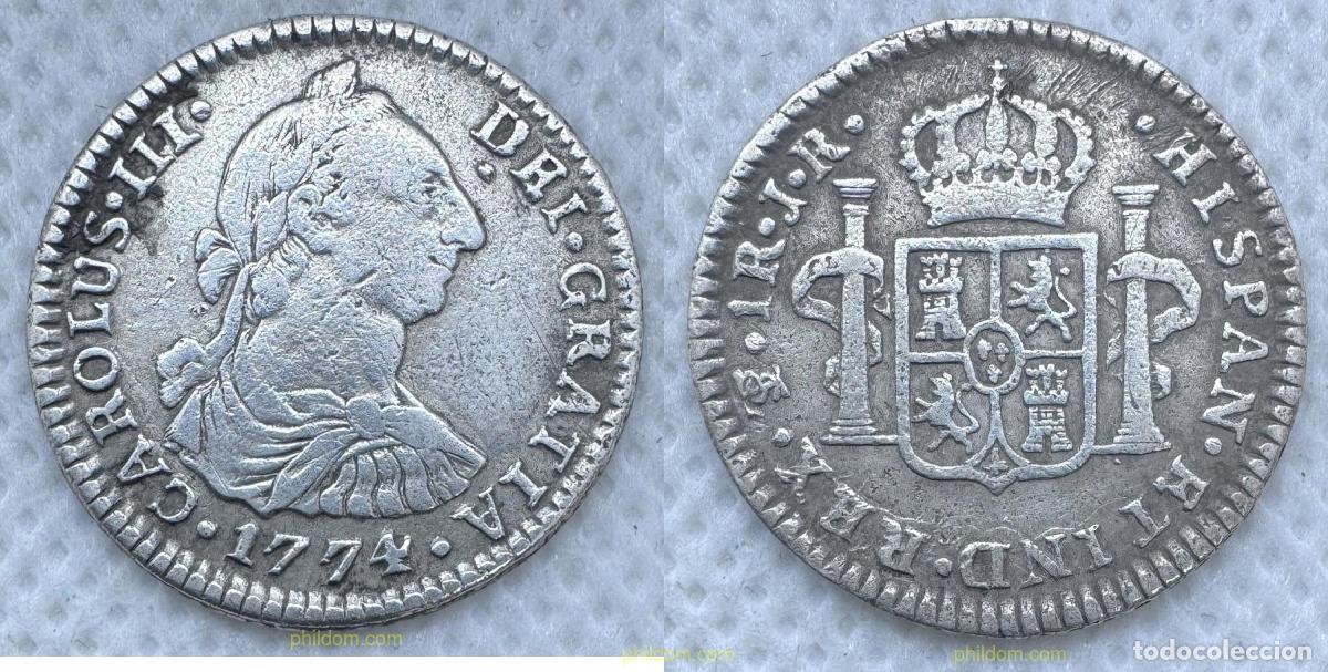 Monedas de Espa&ntilde;a: 5125 ESPA&Ntilde;A 1774 CARLOS III 1 REAL 1774 POTOS&Iacute; JR