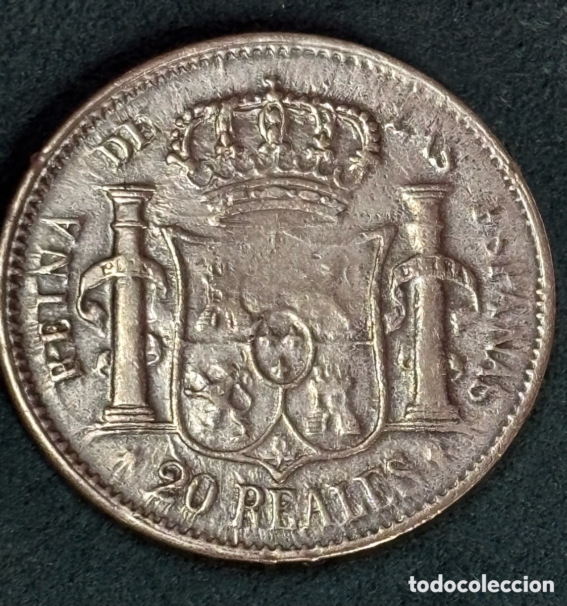 Monedas de Espa&ntilde;a: Moneda 20 reales 1852 - Foto 2