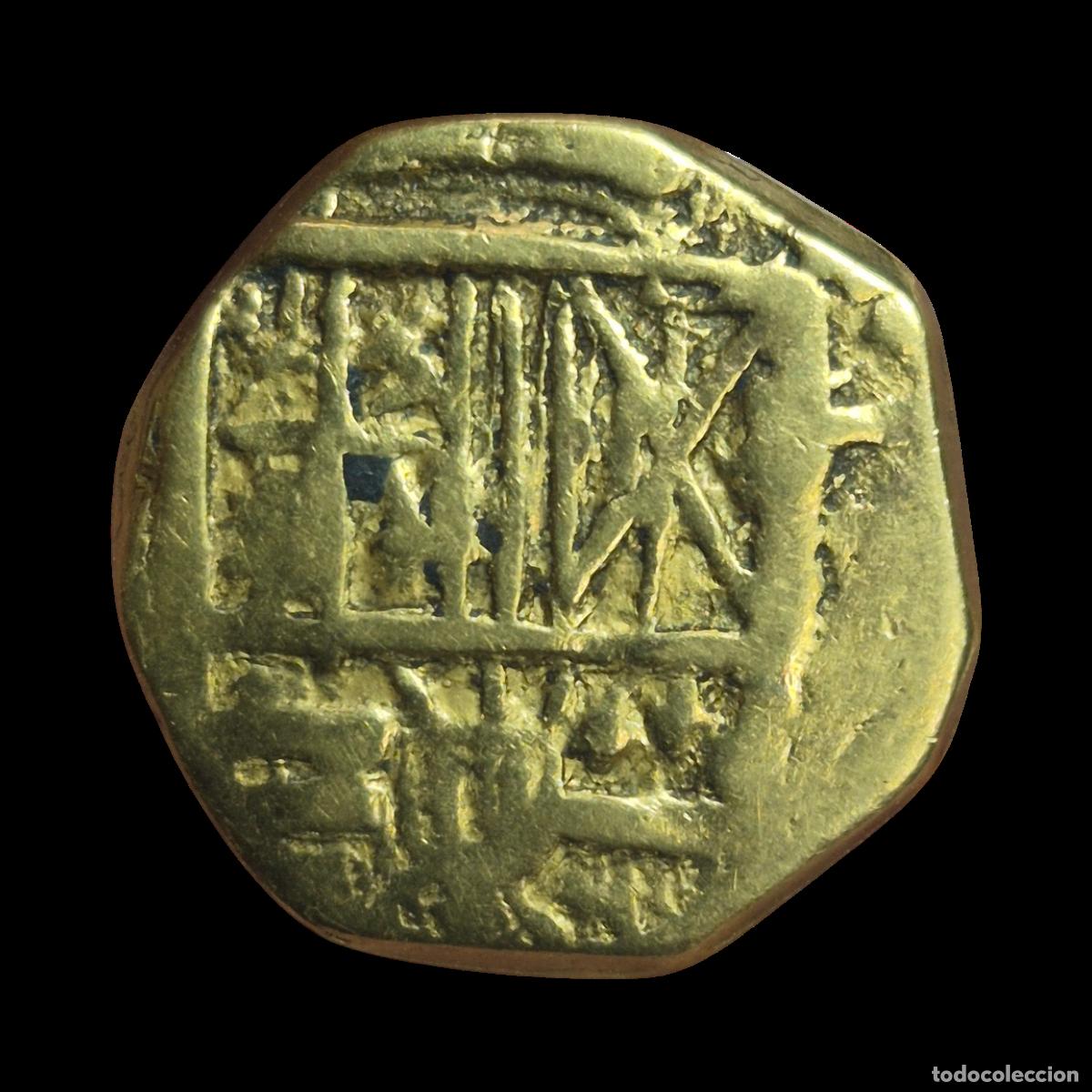 Monedas de Espa&ntilde;a: NT/ CARLOS II 2 ESCUDOS ORO NUEVO REINO GOLD COB 6,59 GRS (E1059)