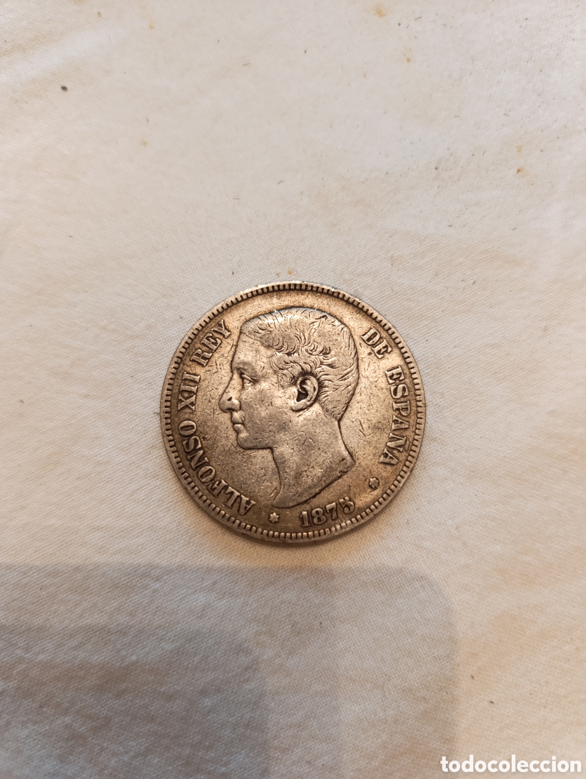 Monedas de Espa&ntilde;a: Moneda de plata de 5 Pesetas &rdquo;Amadeo&rdquo; 1875, Alfonso XII